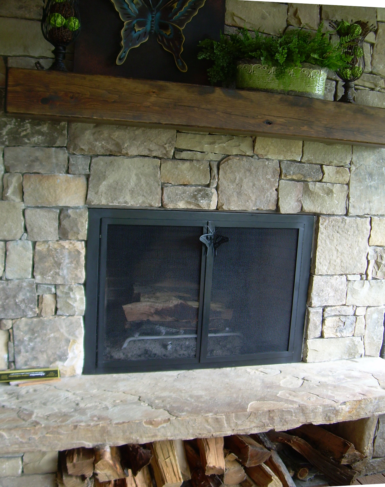 Kokopelli Fireplace Screen